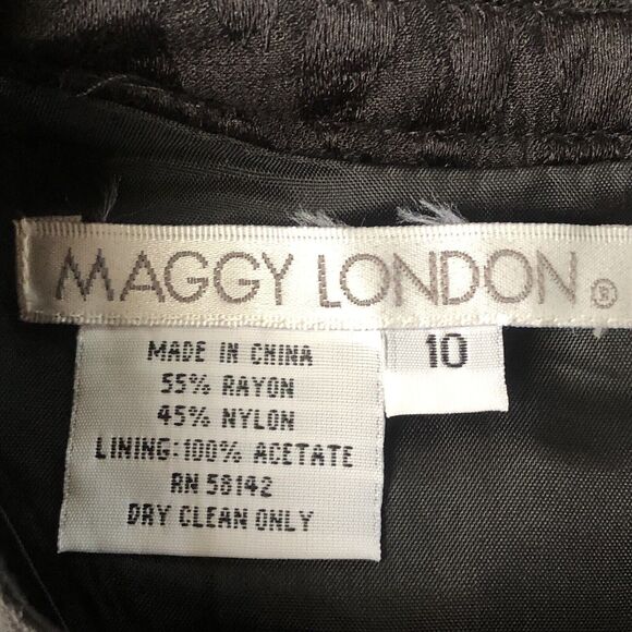 Maggie London Trapeze Black Leopard Print Dress Size 10 NWT - Picture 5 of 11